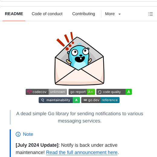 Nikoksr Notify screenshot