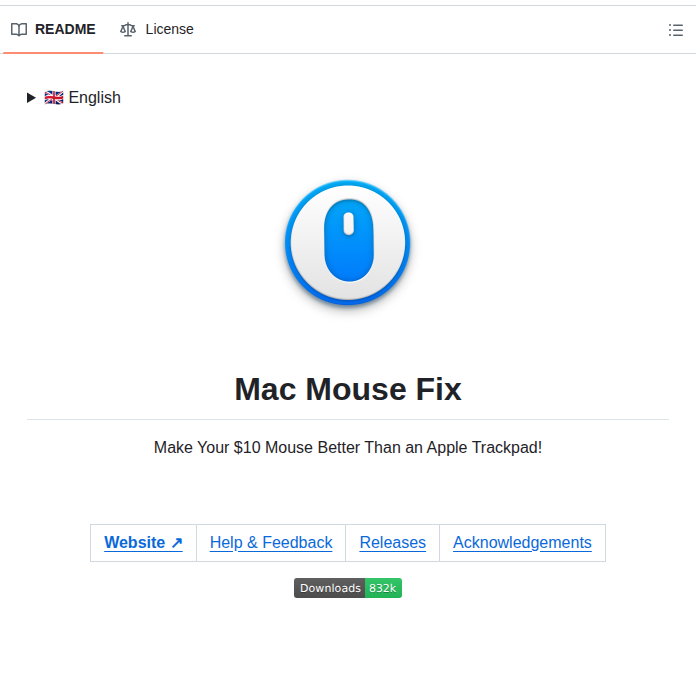 Noah Nuebling Mac Mouse Fix screenshot