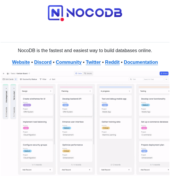 Nocodb Nocodb screenshot