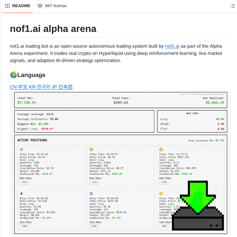 Nof1 Ai Alpha Arena Nof1.ai Alpha Arena screenshot