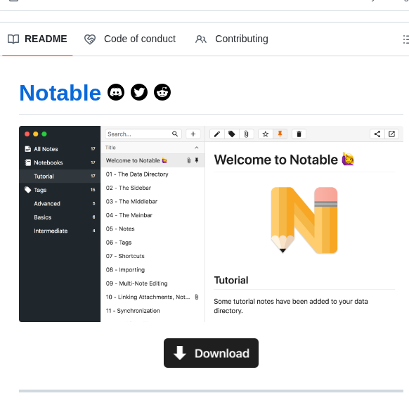 Notable Notable screenshot