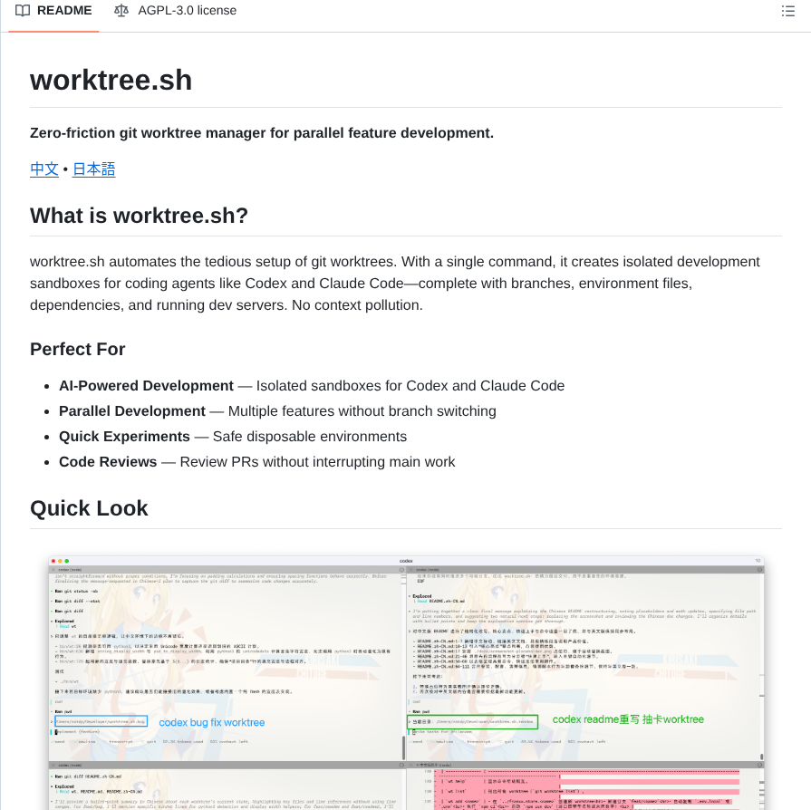 Notdp Worktree.sh screenshot