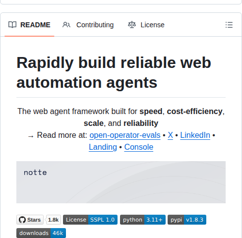 Nottelabs Notte screenshot