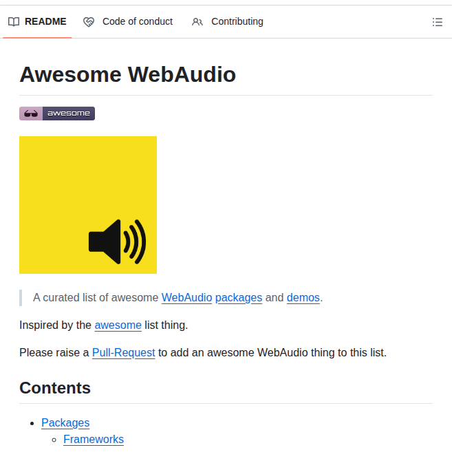 Notthetup Awesome Webaudio screenshot