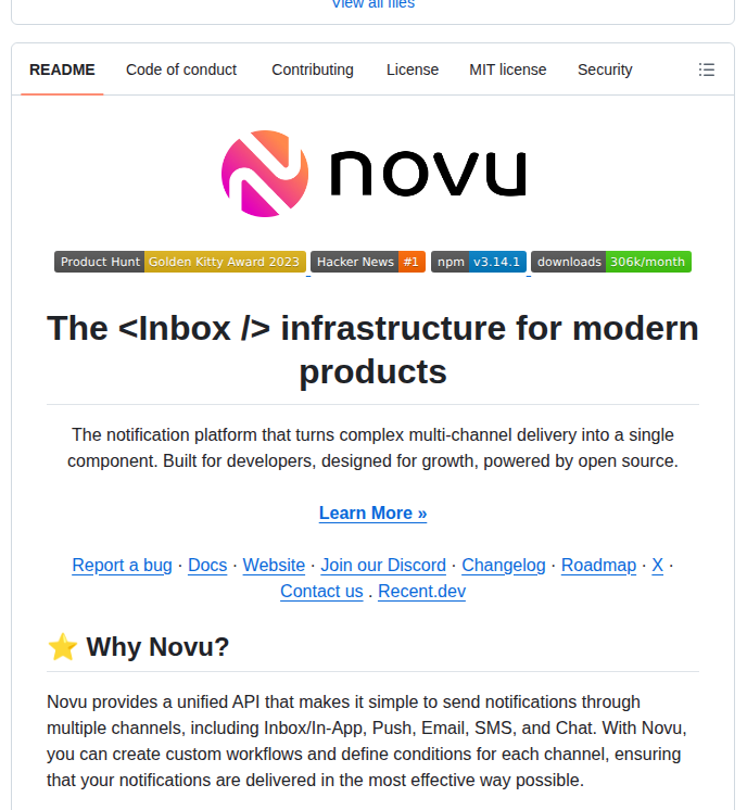 Novuhq Novu screenshot