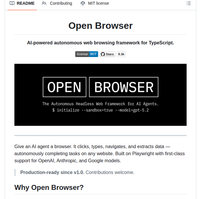 Ntegrals Openbrowser：ブラウザ自動化とスクレイピング向けOSSツール - AIツール日本語解説 | AI Heartland