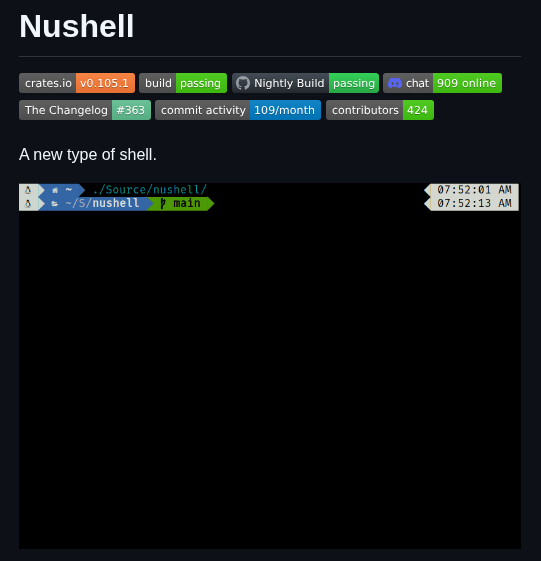 Nushell Nushell screenshot