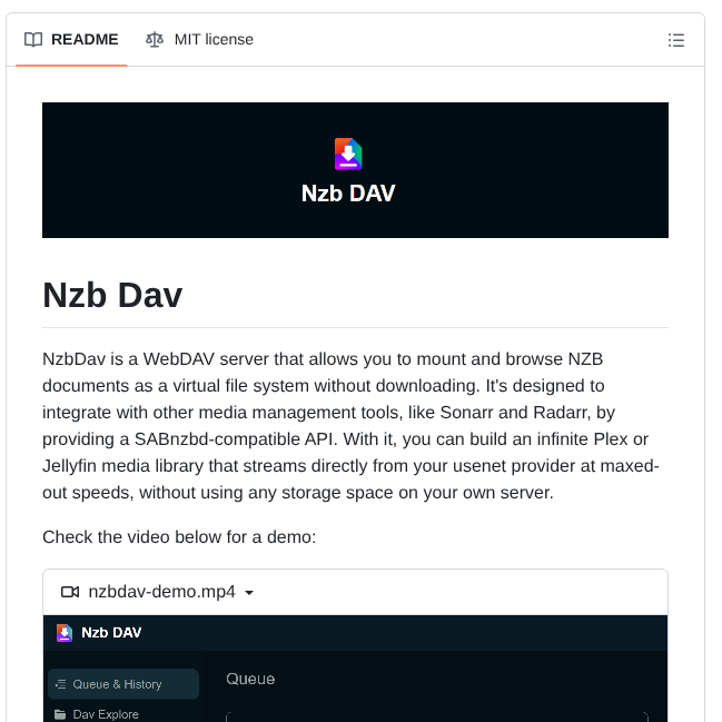 Nzbdav Dev Nzbdav screenshot
