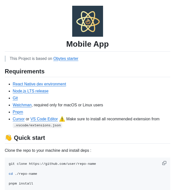 Obytes React Native Template Obytes screenshot