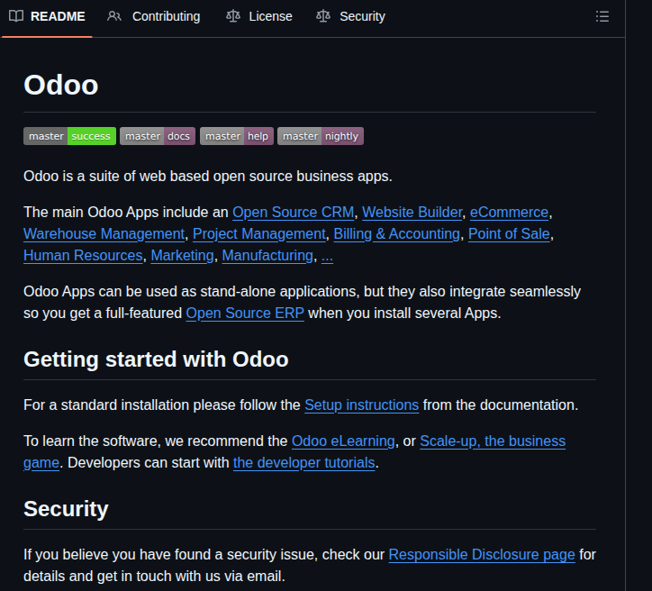 Odoo Odoo screenshot