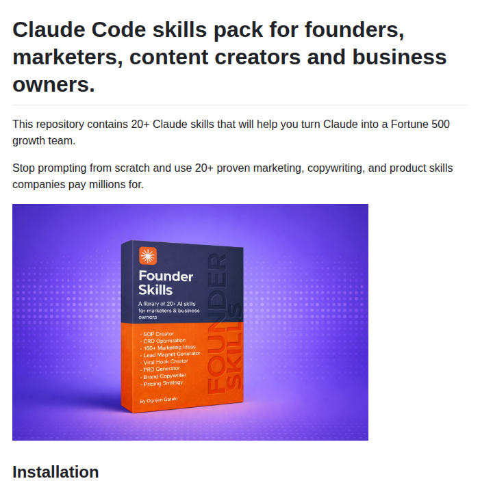 Ognjengt Founder Skills screenshot