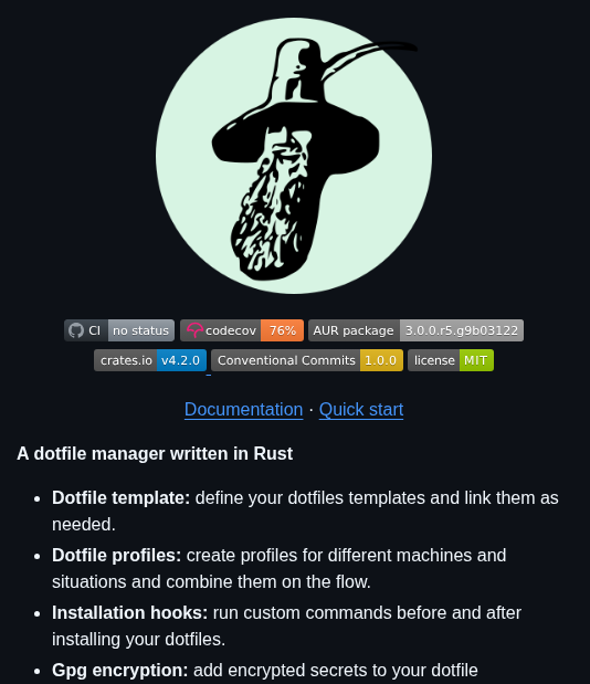 Oknozor Toml Bombadil screenshot