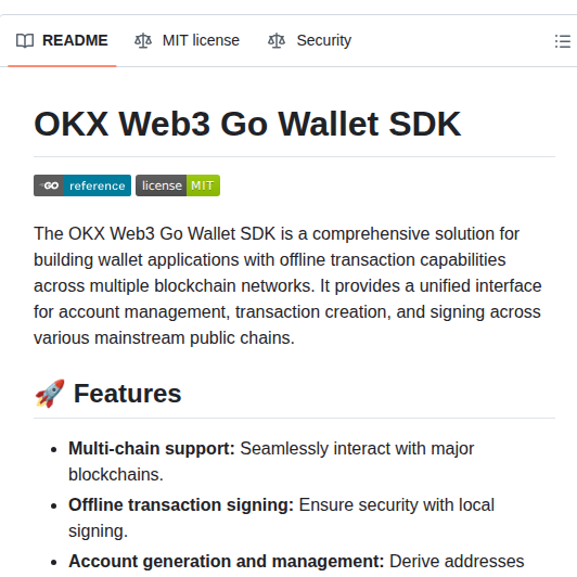 Okx Go Wallet Sdk screenshot