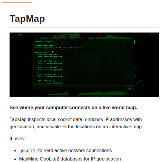Olalie Tapmap screenshot