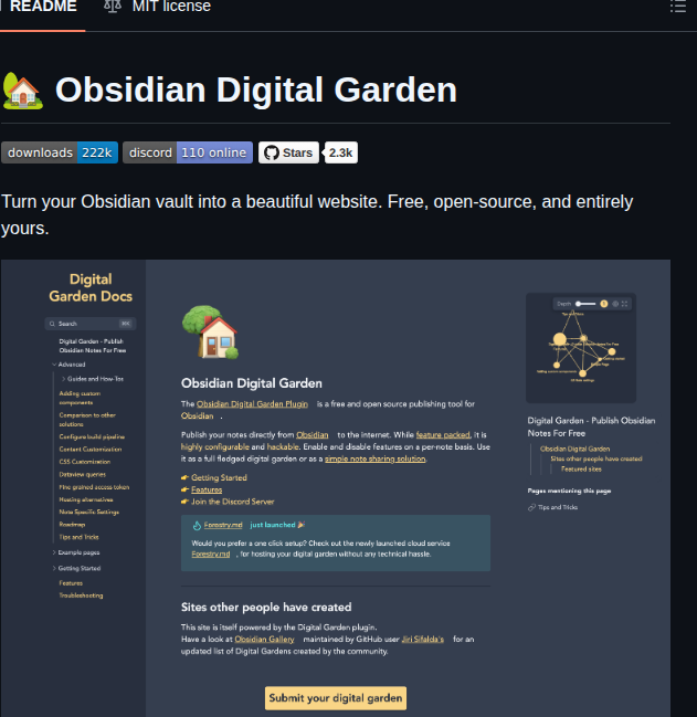 Oleeskild Obsidian Digital Garden screenshot