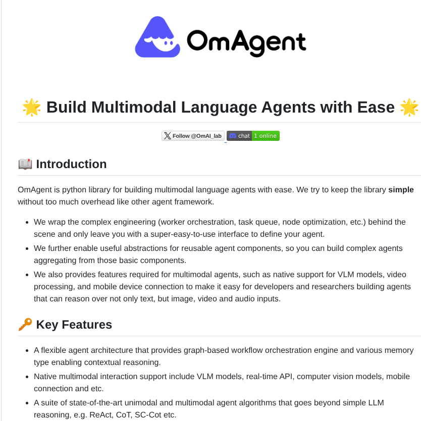 Om Ai Lab Omagent screenshot