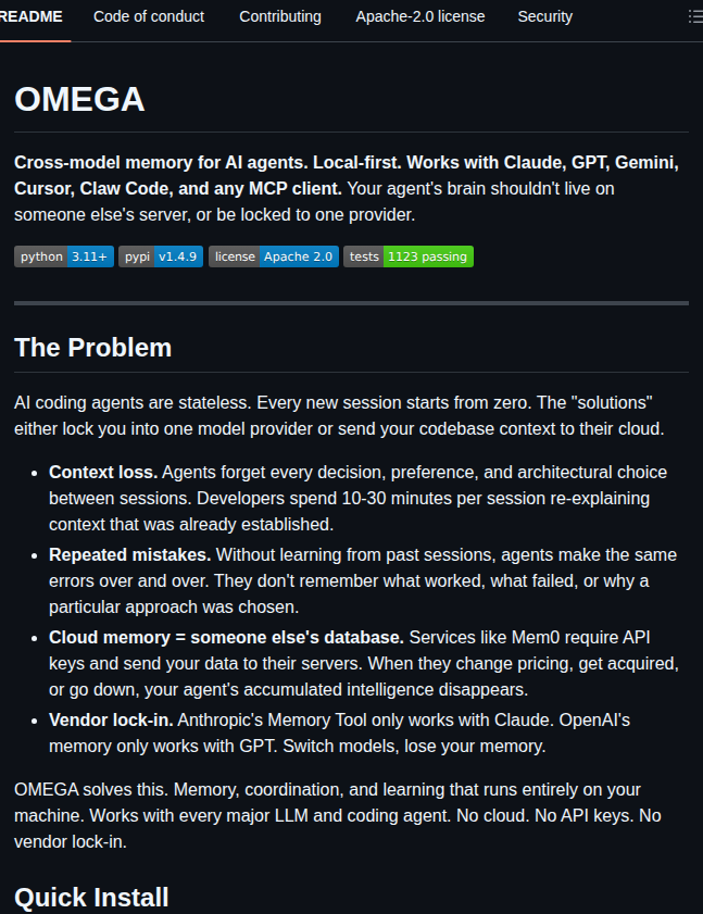Omega Memory Omega Memory screenshot