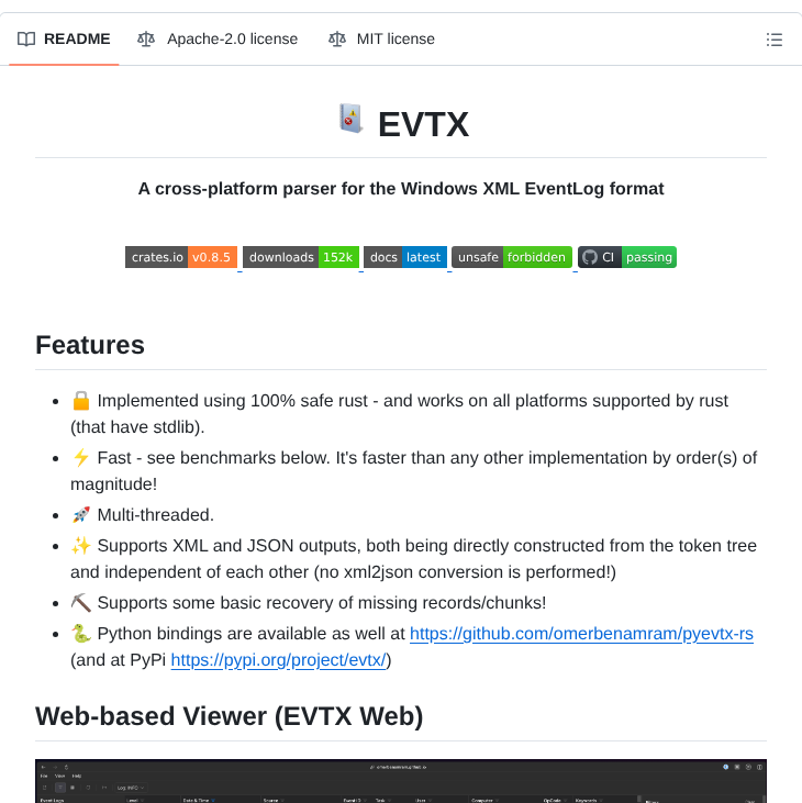Omerbenamram Evtx screenshot