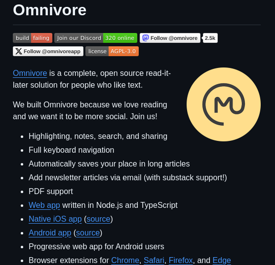 Omnivore App Omnivore screenshot