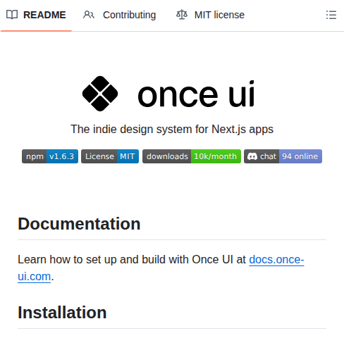 Once Ui System Core screenshot