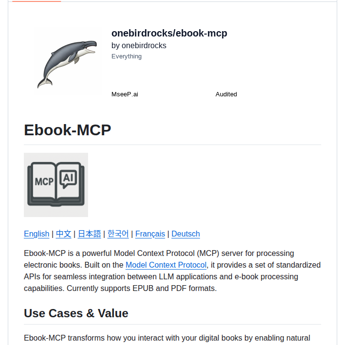 Onebirdrocks Ebook Mcp screenshot