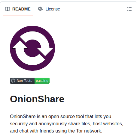 Onionshare Onionshare screenshot
