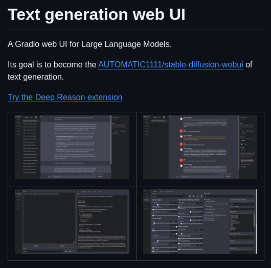 Oobabooga Text Generation Webui screenshot