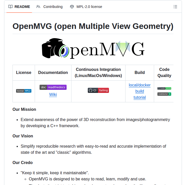 Openmvg Openmvg screenshot