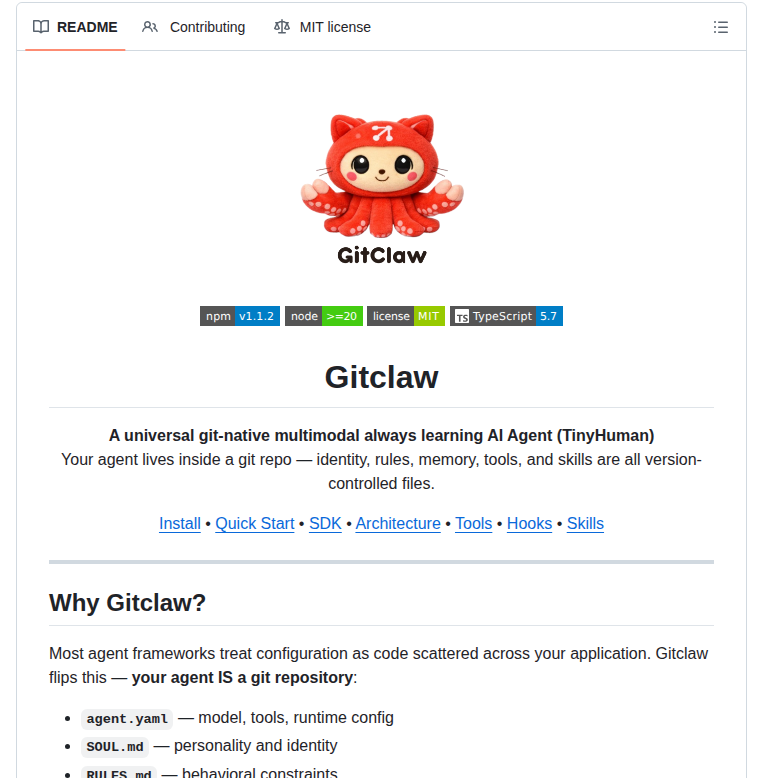 Open Gitagent Gitclaw screenshot