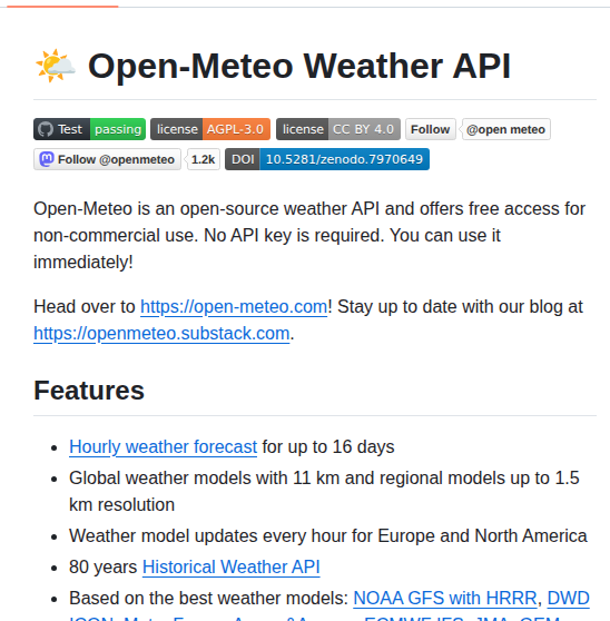 Open Meteo Open Meteo screenshot