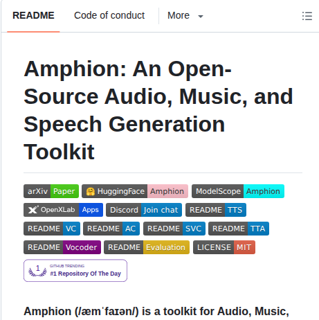 Open Mmlab Amphion screenshot