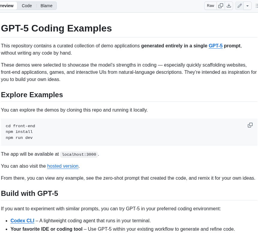 Openai Gpt 5 Coding Examples screenshot