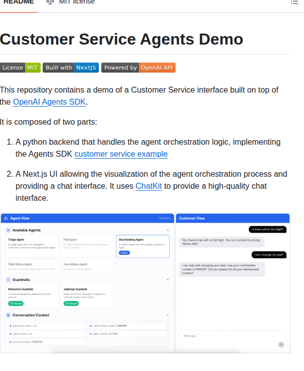 Openai Openai Cs Agents Demo screenshot