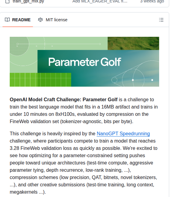 Openai Parameter Golf screenshot