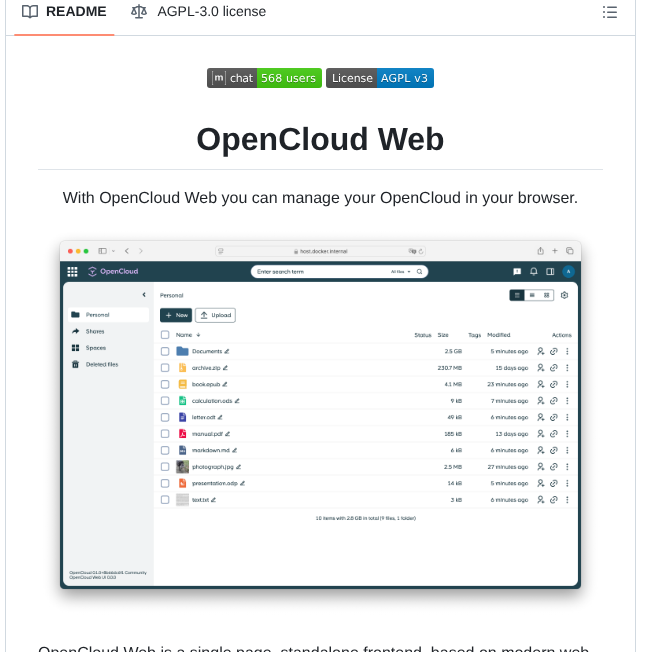 Opencloud Eu Web screenshot