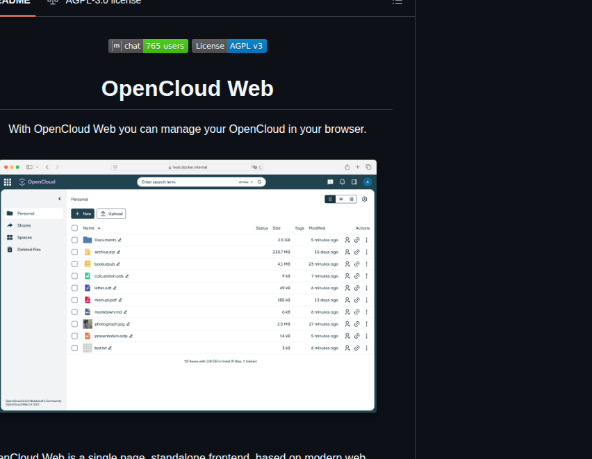 Opencloud Eu Web screenshot