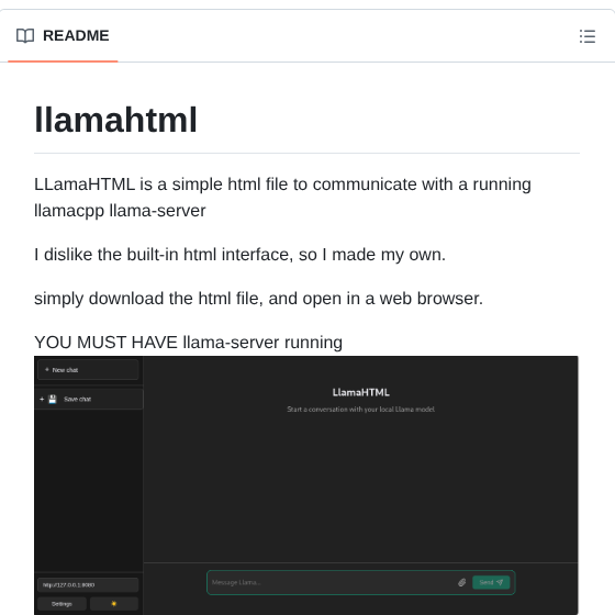 Openconstruct Llamahtml screenshot