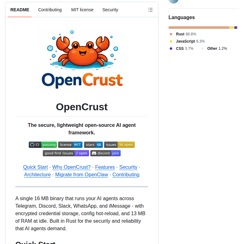 Opencrust Org Opencrust screenshot