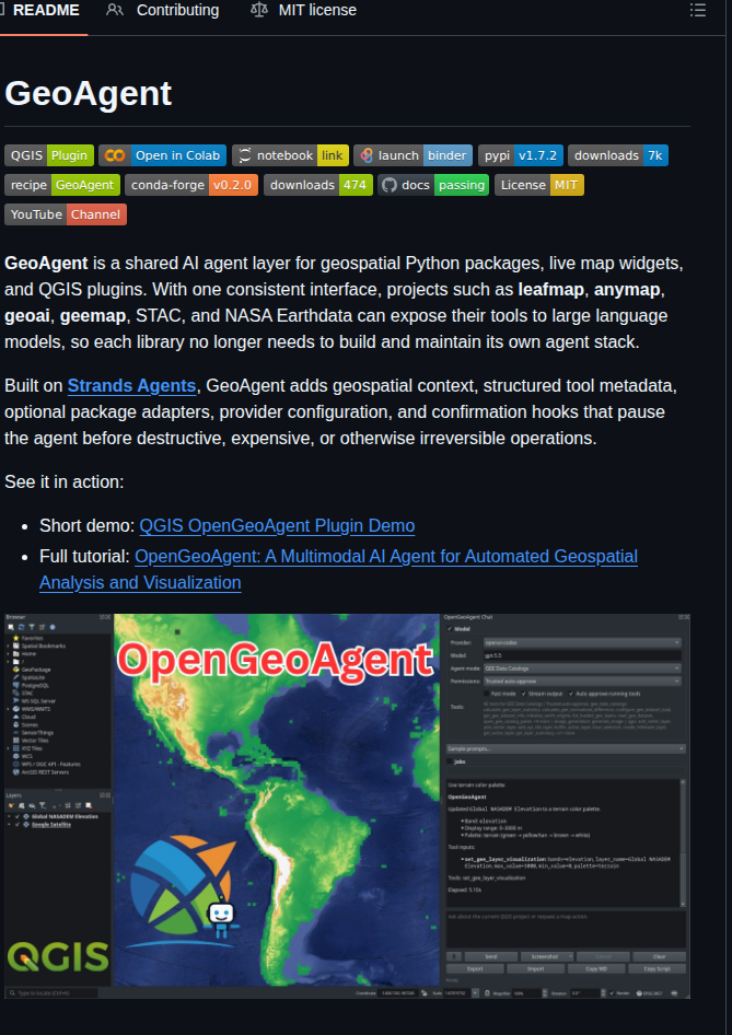 Opengeos Geoagent screenshot
