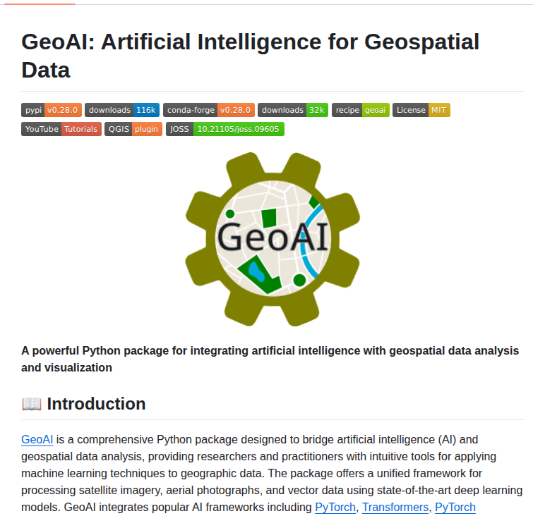 Opengeos Geoai screenshot