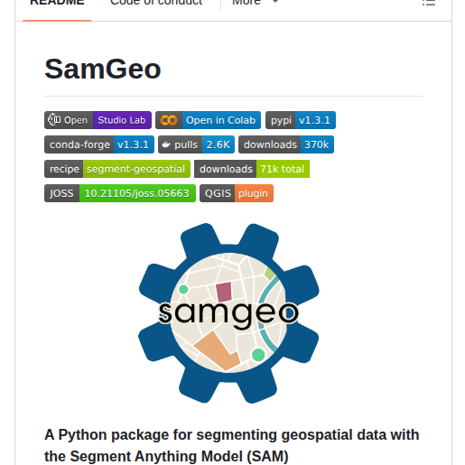 Opengeos Segment Geospatial screenshot
