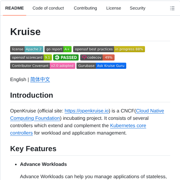 Openkruise Kruise screenshot
