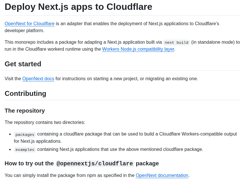 Opennextjs Opennextjs Cloudflare screenshot