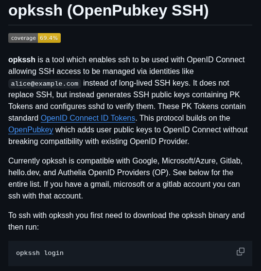 Openpubkey Opkssh screenshot