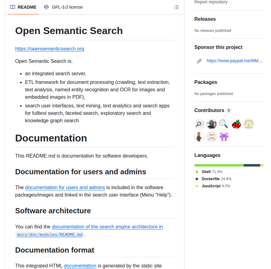 Opensemanticsearch Open Semantic Search screenshot