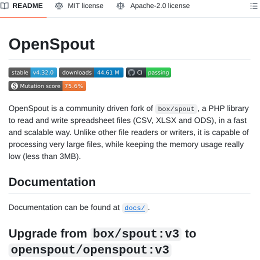 Openspout Openspout screenshot