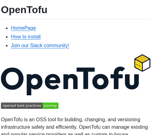 Opentofu Opentofu screenshot