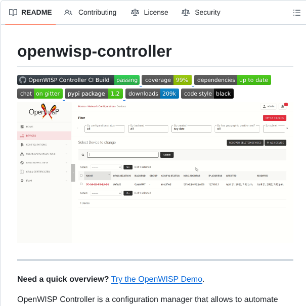 Openwisp Openwisp Controller screenshot