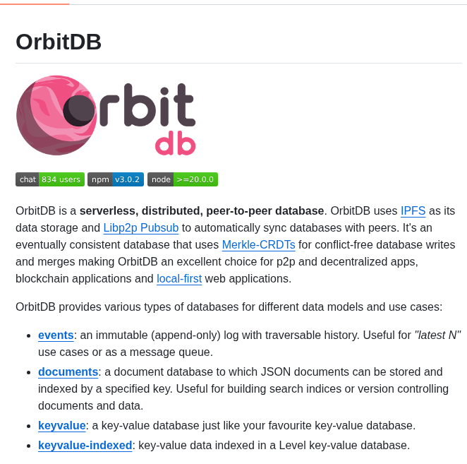 Orbitdb Orbitdb screenshot