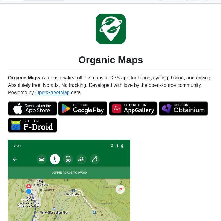 Organicmaps Organicmaps screenshot